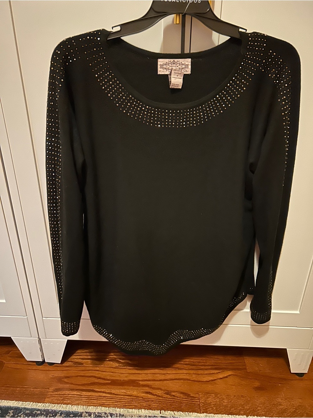 Olivers Black Studded Scoop-Neck Sweatshirt